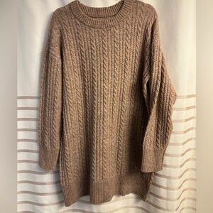 LC Lauren Conrad Cable Knit Sweater Dress - Tan/Beige